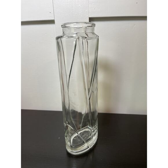 VTG Ann's House of Nuts Clear Twisted Glass Jar 9" Tall 3" Wide No Cork Lid - Picture 2 of 7